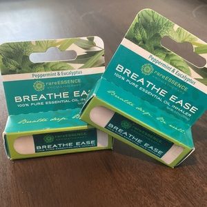 NIB (2) Breathe Ease (Organic) – Essential Oil Aromatherapy Inhalers,Bundle of 2